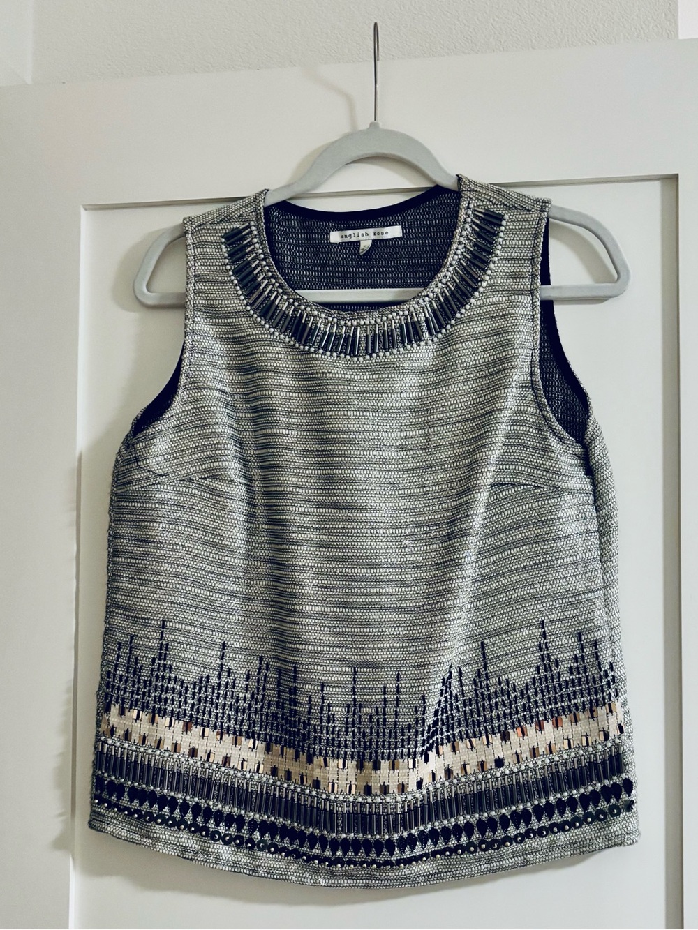 English Rose - Beaded Sleeveless Top